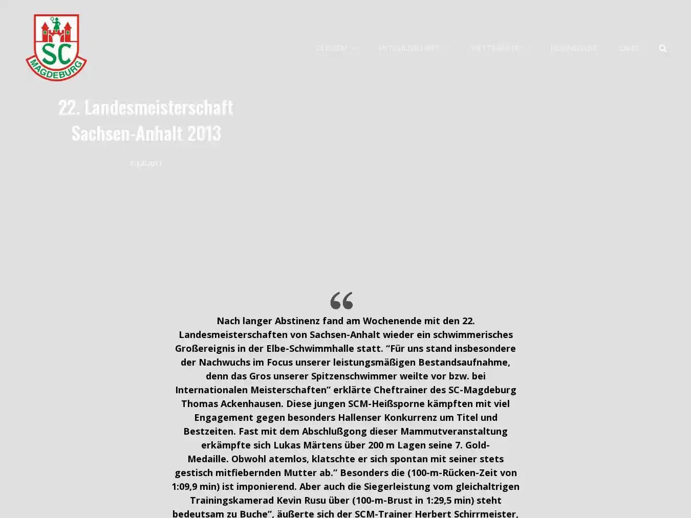 Veranstalterhomepage - http://scm-schwimmen.de/2013/07/22-landesmeisterschaft-sachsen-anhalt-2013/