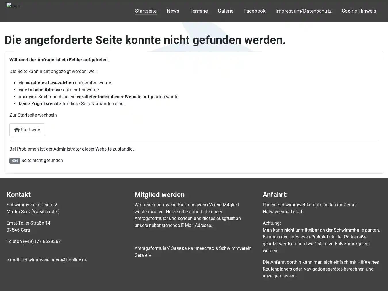 Veranstalterhomepage - http://www.schwimmverein-gera.de/schwimmvereingera/masters/index.html