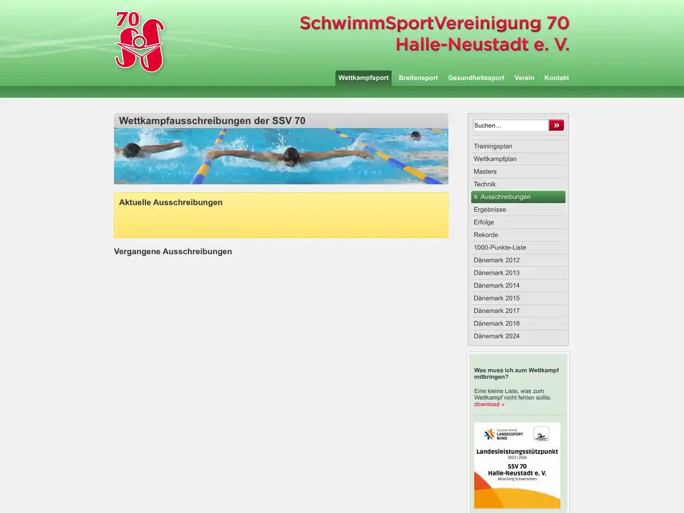 Veranstalterhomepage - http://ssv70.de/ssv_new/wettkampfsport/ausschreibungen/