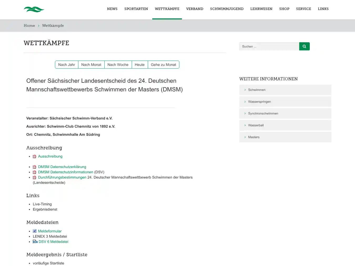 Veranstalterhomepage - https://www.lsv-sachsen.de/wettkaempfe/icalrepeat.detail/2019/09/21/210/111/offener-saechsischer-landesentscheid-des-24-deutschen-mannschaftswettbewerbs-schwimmen-der-masters-dmsm