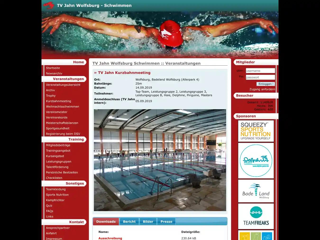 Veranstalterhomepage - https://www.tv-jahn-schwimmen-wolfsburg.de/veranstaltungen/wettkaempfe.html?id=1001