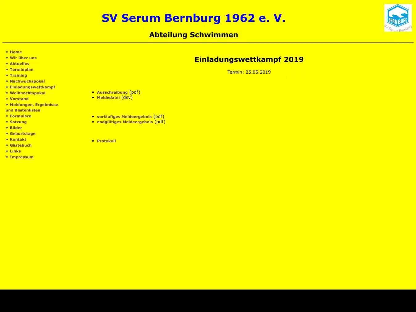 Veranstalterhomepage - http://svserumbernburg.com/einladungswettkampf.html