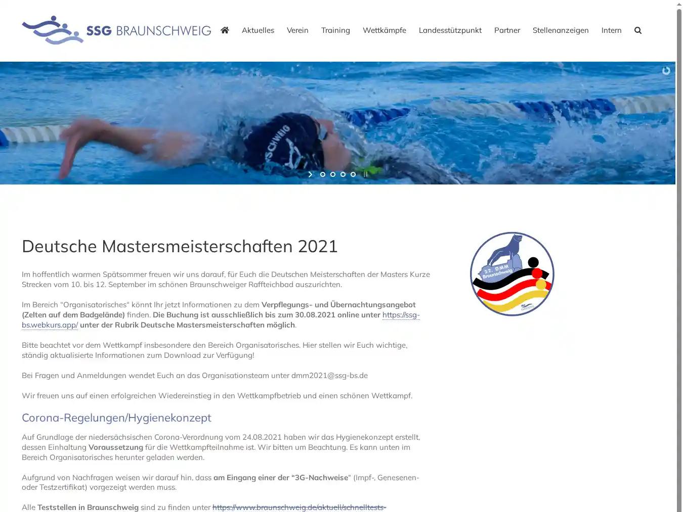Veranstalterhomepage - https://www.ssg-bs.de/wettkaempfe/deutsche-mastersmeisterschaften-2021/