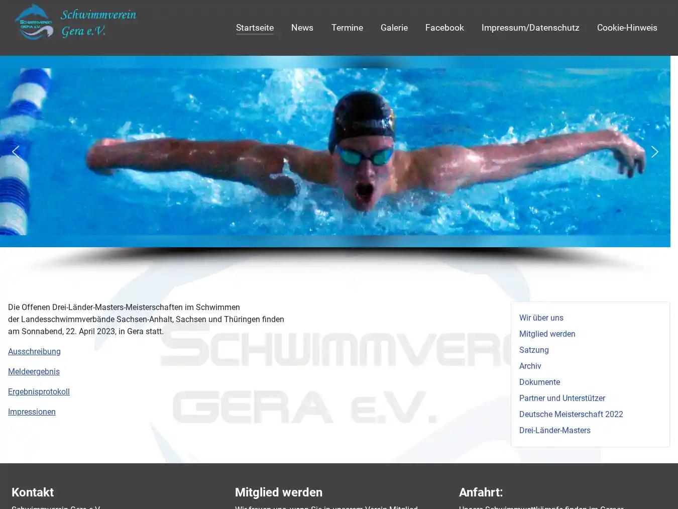 Veranstalterhomepage - https://www.schwimmverein-gera.de/drei-laender-masters
