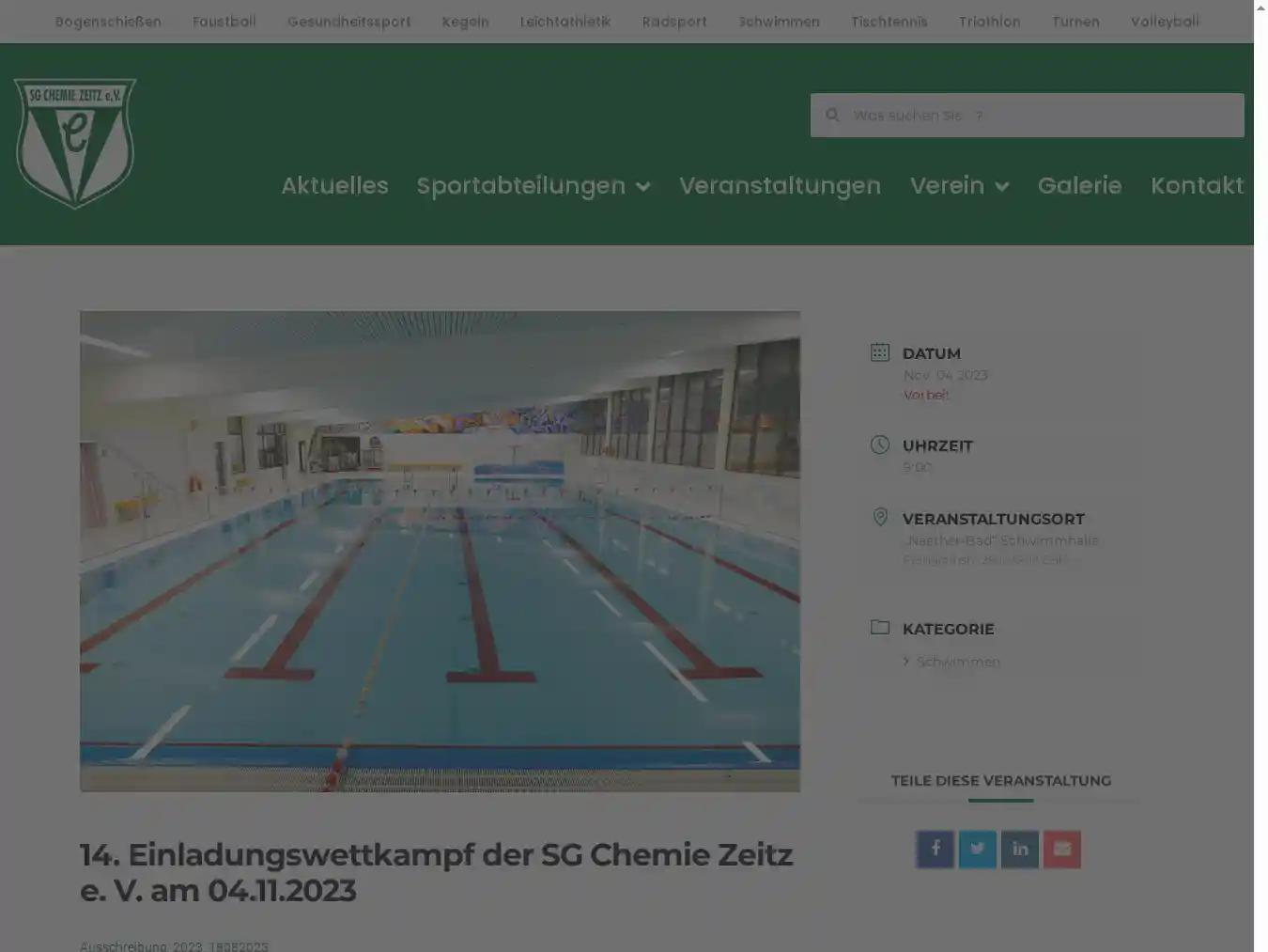 Veranstalterhomepage - https://www.sg-chemie-zeitz.de/events/14-einladungswettkampf-der-sg-chemie-zeitz-e-v-am-04-11-2023/