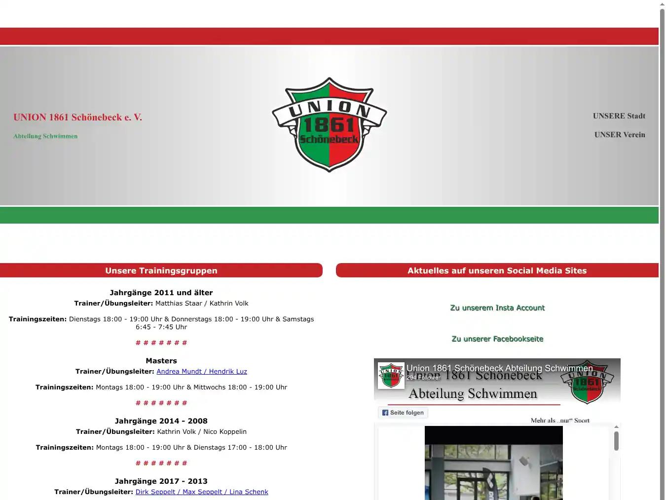 Veranstalterhomepage - https://schwimmen.union1861.de/