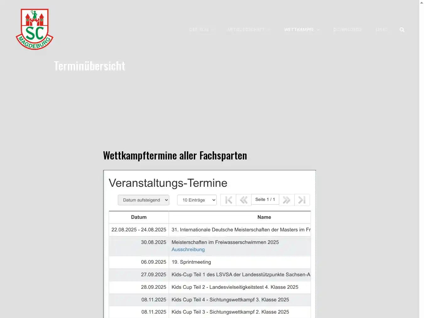 Veranstalterhomepage - https://scm-schwimmen.de/wettkaempfe/wettkampfkalender/termine/