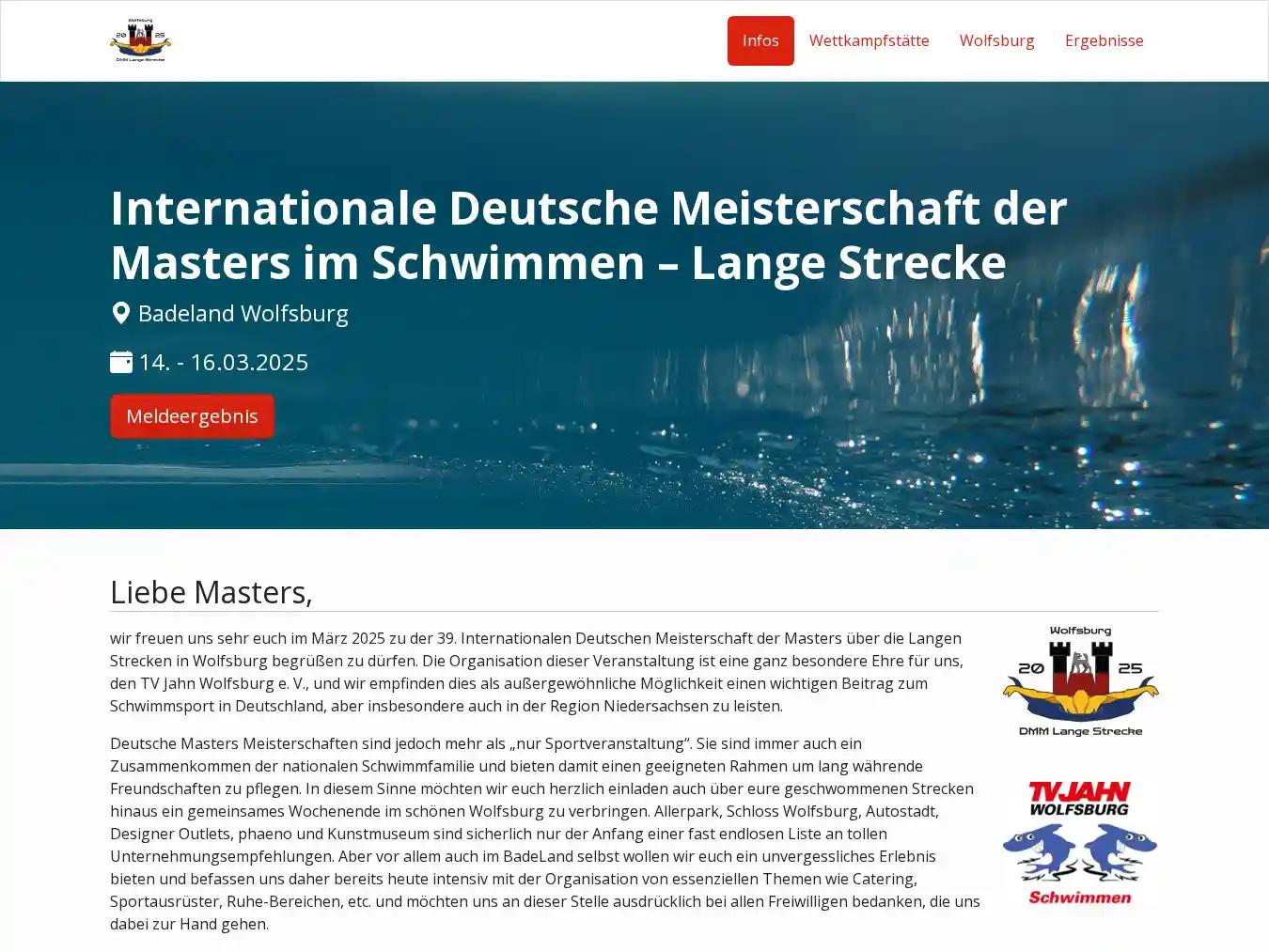 Veranstalterhomepage - https://dmm-ls-2025.tv-jahn-schwimmen-wolfsburg.de/