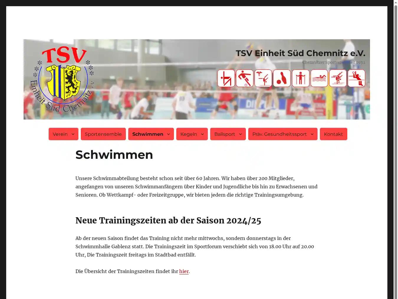 Veranstalterhomepage - http://einheit-sued.de/schwimmen