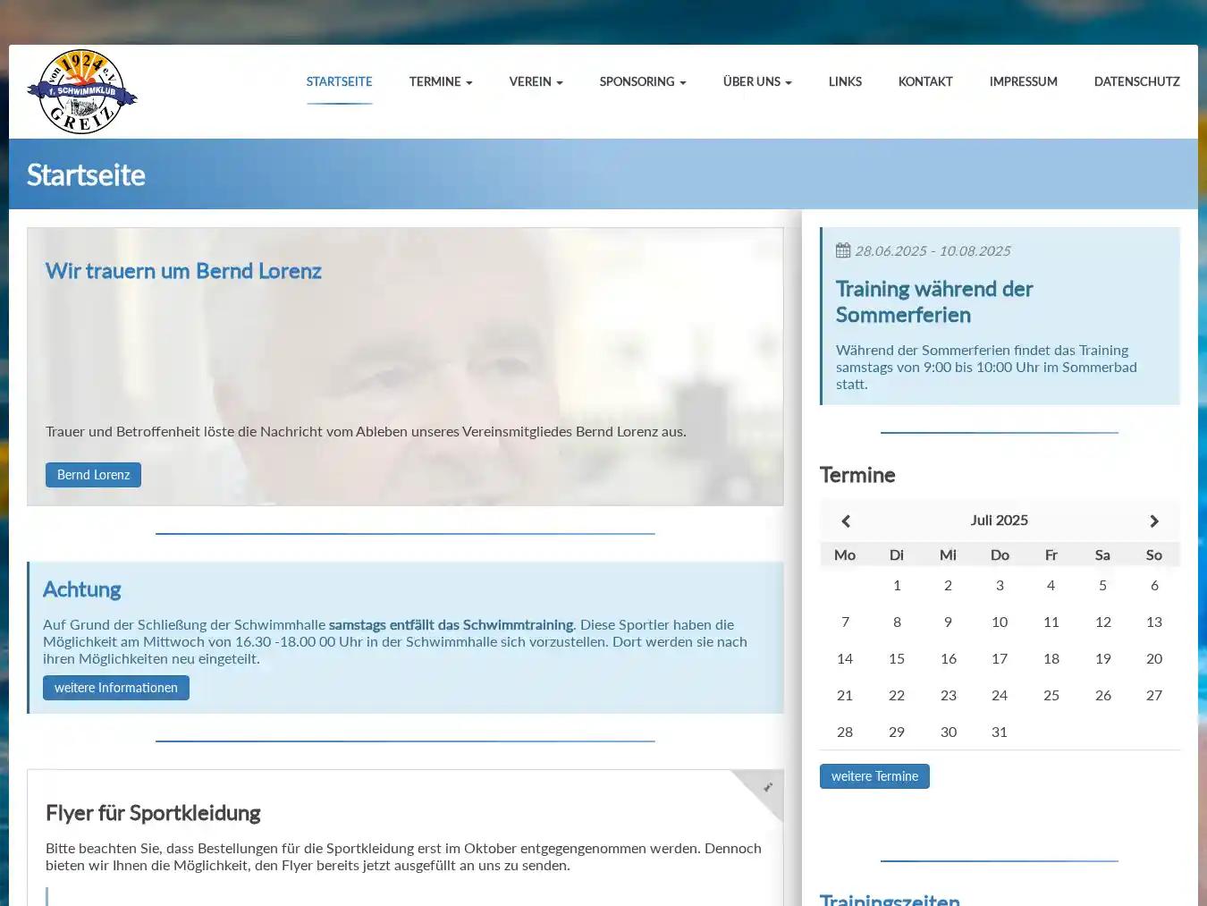 Veranstalterhomepage - http://www.schwimmen-greiz.de/